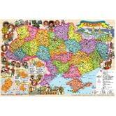 Карта України - ілюстрована М1:2 200 000, 65 х 45 см, картон, ламінація