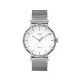 Наручные часы TIMEX Weekender Fairfield кварцевые, женские, белый, браслет металлический, серебряный Tx2r26600