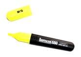 Маркер M&G Fluorescent 880 текстовой, скошенный, цвет желтый, толщина линии 4 мм AHM24971