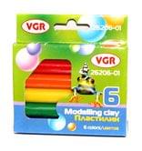 Пластилин VGR 6 цветов, 100 г, картонная упаковка с европодвесом 26206-01
