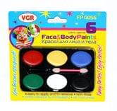 Краска косметическая VGR 6 цветов, для лица и тела FP0056