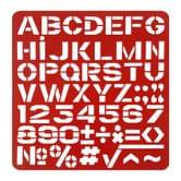 Трафарет Атлас "Англійські літери + цифриі" 13 см, пластик AS-0249
