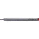 Ручка лінер Faber-Castell Grip 0,4 мм Fine Pen, колір червоний 151621