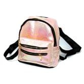 Рюкзак із шкірзамінника 25 х 23 х 12 см, 1 відділення, 3 накладні кишені, колір сріблясто-рожевий 41228-UN