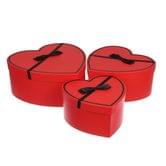 Коробка для подарунків у вигляді серця, колір червоний, 27 x 27 x 12 см W5975