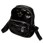 Рюкзак із шкірзамінника 25 х 23 х 12 см, 1 відділення, 4 накладні кишені, колір чорний 41234-UN