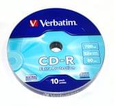 Диск CDR Verbatim 700Mb 52 x Extra Protection bulk 10 штук