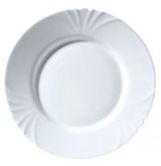 Тарілка LUMINARC CADIX d=25 см, обідня, скляна, біла H4132