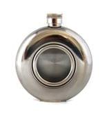 Фляга круглая с серебрянным колпачком 150 мл RT9005-1