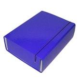 Папка - короб А4 ITEM 100 мм на гумці, лакове покриття, колір синій іТЕМ306-100/03