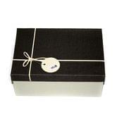 Набір коробок для подарунків 3 штуки, прямокутні 23 х 16 х 9,5 см, колір сіро-білий
