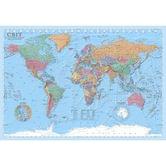 Карта світу - політична М1 : 30 000 000, 100 х 70 см, папір, ламінація