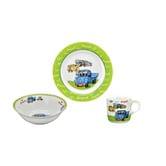 Набір дитячої посуди LIMITED EDITION CARS 3 предмети (супова тарілка + обідня тарілка + чашка 230 мл C425