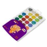 Краска акварельная Гамма "Творчество" 28 + 4 перламутровых  цвета, без кисточки, пластиковая коробка 400114