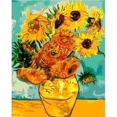Розпис по номерах Ідейка 40 х 50 см "Соняшники Ван Гог", полотно, акрилові фарби, пензлики КНО098