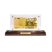 Банкнота с золотым напылением Гранд Презент на подставке "1000 EURO"  14,5 х 28 х 6 см ГП600073