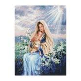 Набір для творчості Strateg "Алмазна картина. Марія з Ісусом в ліліях", 30 х 40 см HX047