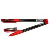 Ручка гелева Hiper Ace Gel 0,6 мм, прозора, гумова вставка, колір червоний HG-125