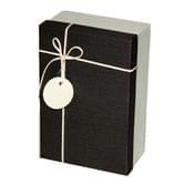 Коробка для подарков, прямоугольная  21 х 14 х 8 см, цвет черно-белый, серо-белый