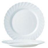 Тарілка LUMINARC TRIANON d = 24,5 см, обідня, скляна, біла 52107