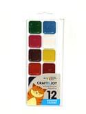 Фарба акварель медова Гамма "Craft&Joy" 12 кольори напівсуха, пластикова коробка 312084/Сr