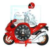Фоторамка з годинником, форма мотоцикла, пластикова 15 х 12 см, колір асорті 39-217,218,219