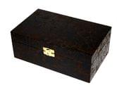 Ящик для бижутерии 21,5 х 13 коричневая, искусственная кожа 603426