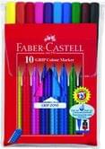 Фломастеры Faber-Castell Grip 10 цветов, трехгранные 155310