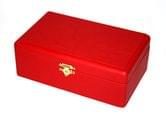 Ящик для бижутерии 17,5 х 10,5 красная, искусственная кожа 603411
