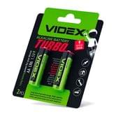Батарейка Videx лужна LR06/AA Turbo 2 штуки в упаковці 294308
