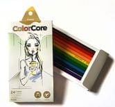 Олівці кольорові Marco ColorCore 24 кольори Girl, круглі + 1 графітний, картонна упаковка 3130-24CB