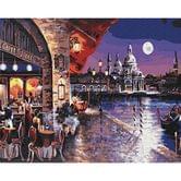 Картина за номерами Brushme "Нічна кав'ярня Праги" 40 х 50 см, полотно, фарби, пензлики GX7620