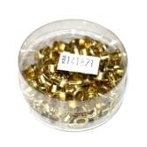 Заклёпки 4,8 мм для ручного заклёпщика, 200 штук, золотые, в пластмассовой коробке 2310202