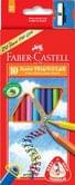 Карандаши цветные Faber-Castell 10 цветов Jambo трехгранные + точилка 116510/116538