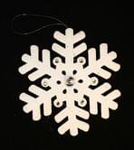 Підвіска "Сніжинка" d=20 см, колір-білий, в п/п на європідвісі, виріб для новорічних свят B60X4958-W