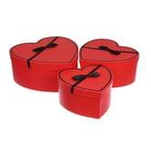 Коробка для подарунків у вигляді серця, колір червоний, 19 x 19 x 10 см W5975