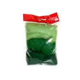 Набір вовни для валяння кардочесаної ROSA "Зелені відтінки" 3 кольори х 10 грам 1203369