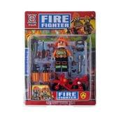 Конструктор - фігурка пожежника з байком та аксесуарами Fire Truck 3+ SB1031