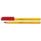 Ручка кулькова Schneider TOPS 505 F, 0,5 мм, колір червоний, корпус жовтий 1505 02