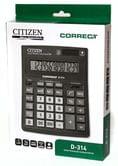 Калькулятор CORRECT 14 разрядов, бухгалтерский Citizen D-314