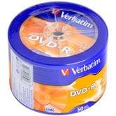 Диск DVD-R Verbatim 4 7Gb 16x bulk 50 штук в упаковке (Wagon Wheel)