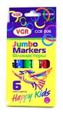 Фломастери VGR Happy Kids 6 кольорів, товщина лінії 5 мм, товстий корпус, картонна упаковка CCB-006