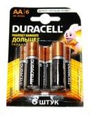 Батарейка DURACELL LR6 MN1500 6 штук в упаковке, цена за упаковку