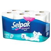 Туалетная бумага SELPAK белая, 12 штук 06.02.100