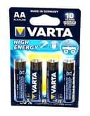 Батарейка VARTA High Energy LR6 AA MN1500 Alkaline, 4 штуки під блістером, ціна за упаковку LR6 AA BLI24