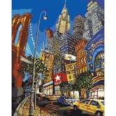 Картина по номерам Идейка 40 х 50 см, "Улицами Нью Йорка", холст, краски, кисточки, коробка KH2172