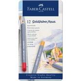 Карандаши цветные Faber-Castell Goldfaber акварельные 12 цветов, металлическая коробка 114612