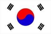 Прапор Південна Корея 14,5 х 23 см настільний, поліестер П-3