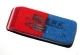 Ластик Klerk комбинированный, 55 х 20 х 8 мм, сине-красный, прямоугольный KL1302