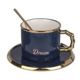Чашка керамічна із блюдцем та ложечкою Dream, 180 мл 66-7166